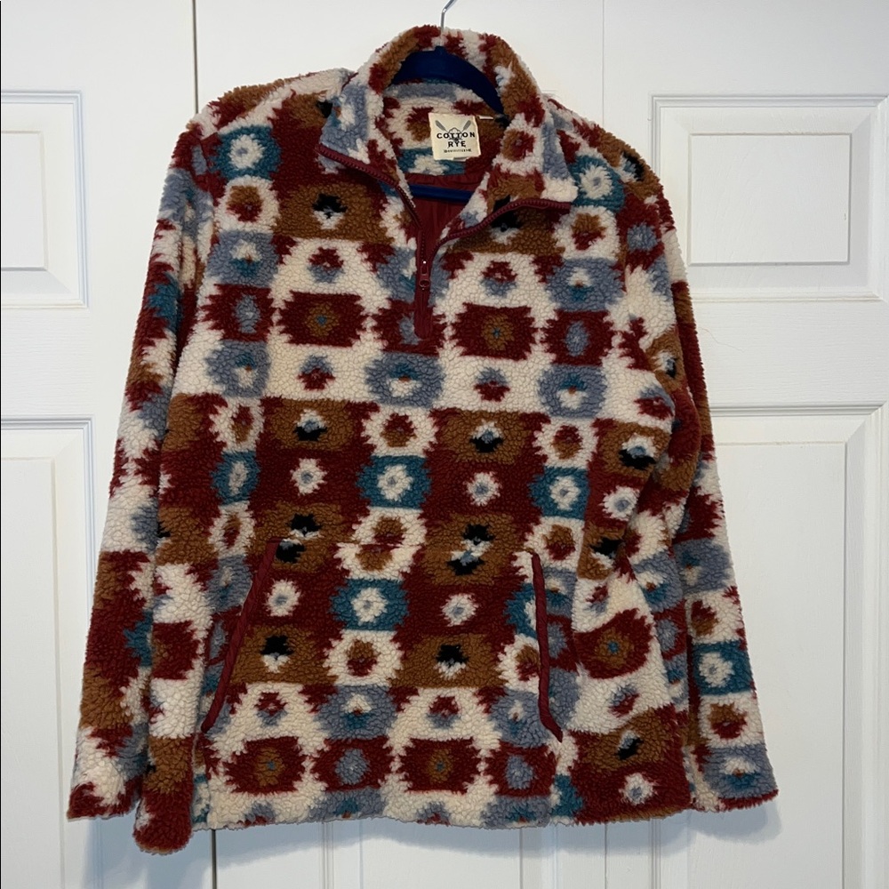 Cozy Multicolor Patterned Women's Jacket - Picture 2 of 3